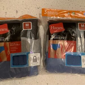 Hanes Men's Briefs - Black, Gray, and Blue